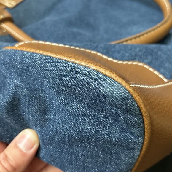 Gap Denim & Leather Trim Shoulder Bag Tote Bag - Picture 11 of 15